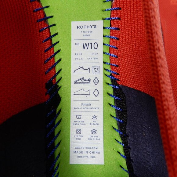 Rothy's The Ballet Flats Bow Size 10 Round Toe Glamour Red Knit Slip On NEW - Picture 14 of 14